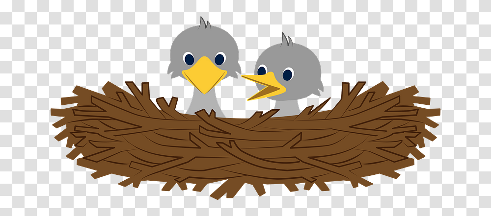 Bird Nest Clipart Birds In Nest Clipart, Animal Transparent Png