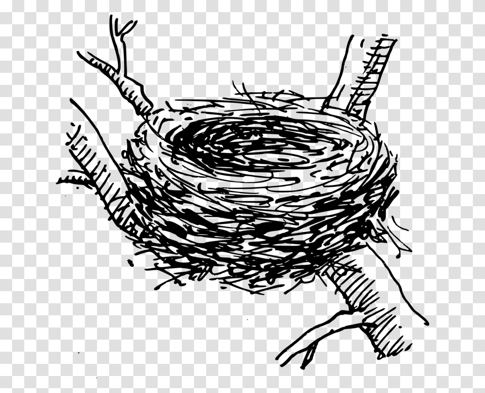 Bird Nest Computer Icons Egg Birds Nest In Tree Drawing, Gray, World Of Warcraft Transparent Png