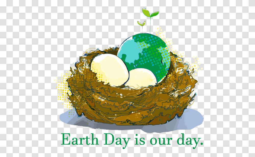 Bird Nest Earth For Happy Day Earth Logo With Bird, Birthday Cake, Dessert, Food, Egg Transparent Png