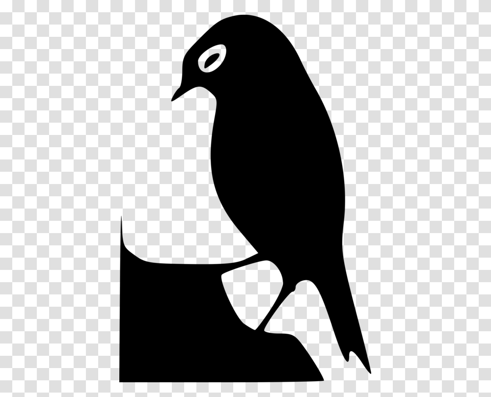 Bird Nest Silhouette Drawing Common Blackbird, Gray, World Of Warcraft Transparent Png