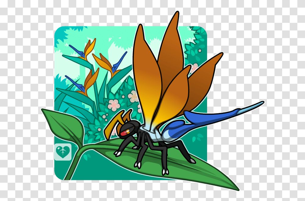 Bird Of Paradise Fakemon Clipart Download Digital Art, Dragonfly, Insect, Invertebrate, Animal Transparent Png