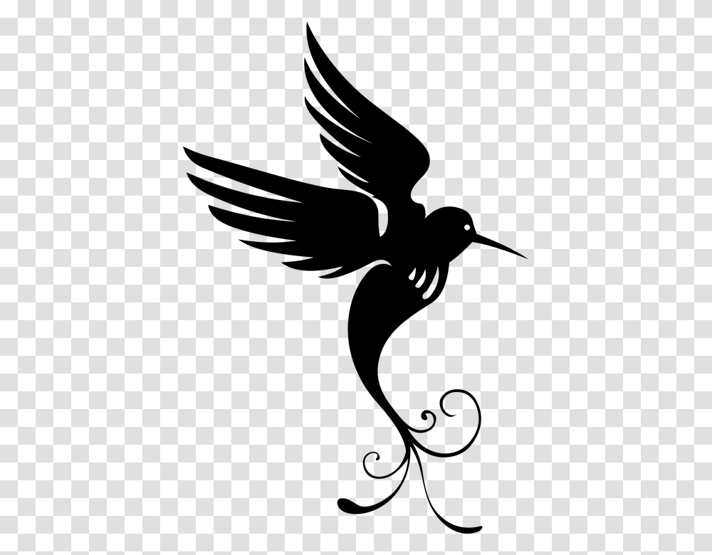 Bird Of Paradise Silhouette, Gray, World Of Warcraft Transparent Png