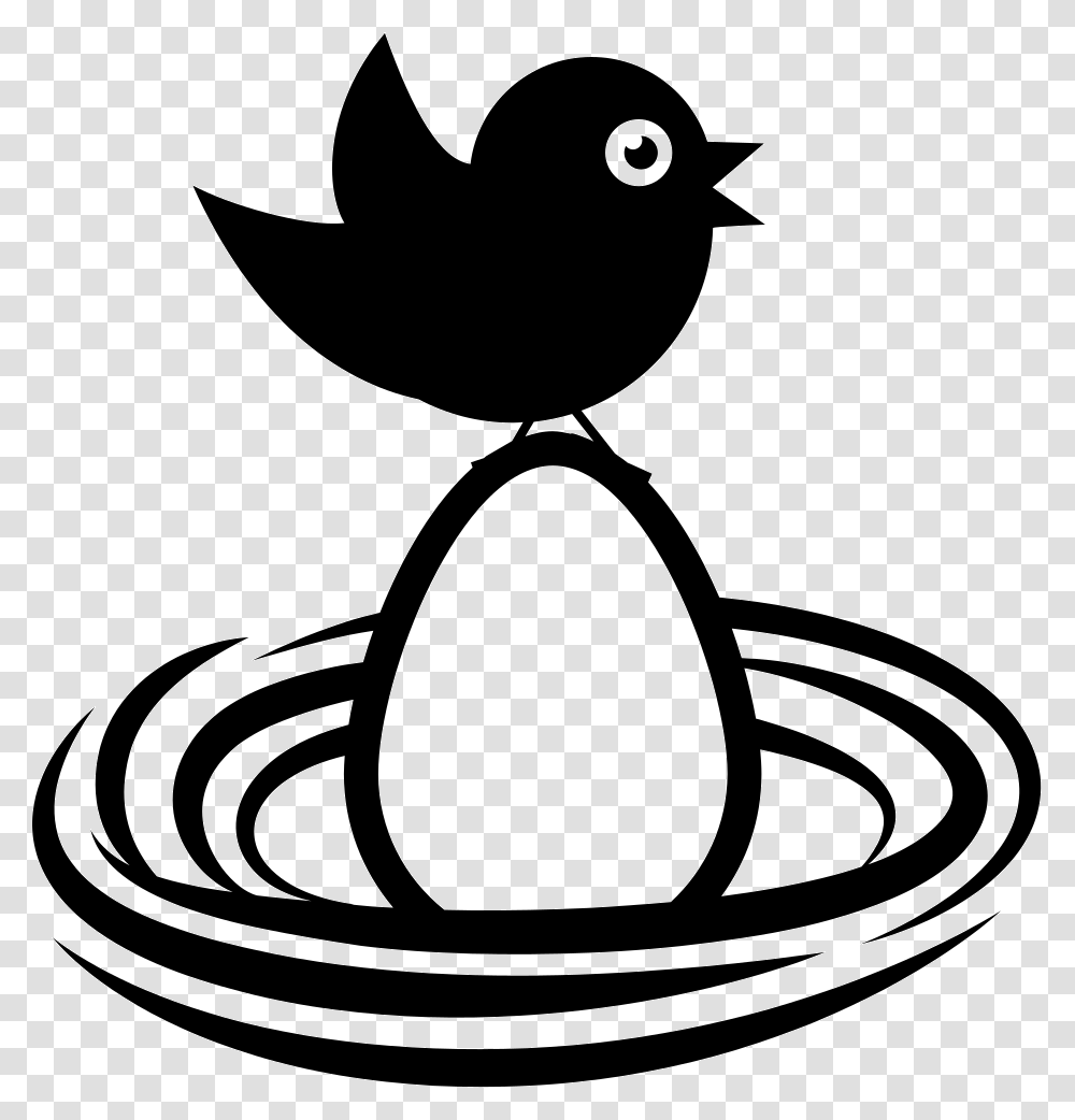 Bird On An Egg In A Nest Egg Nest Icon, Apparel, Animal, Sombrero Transparent Png