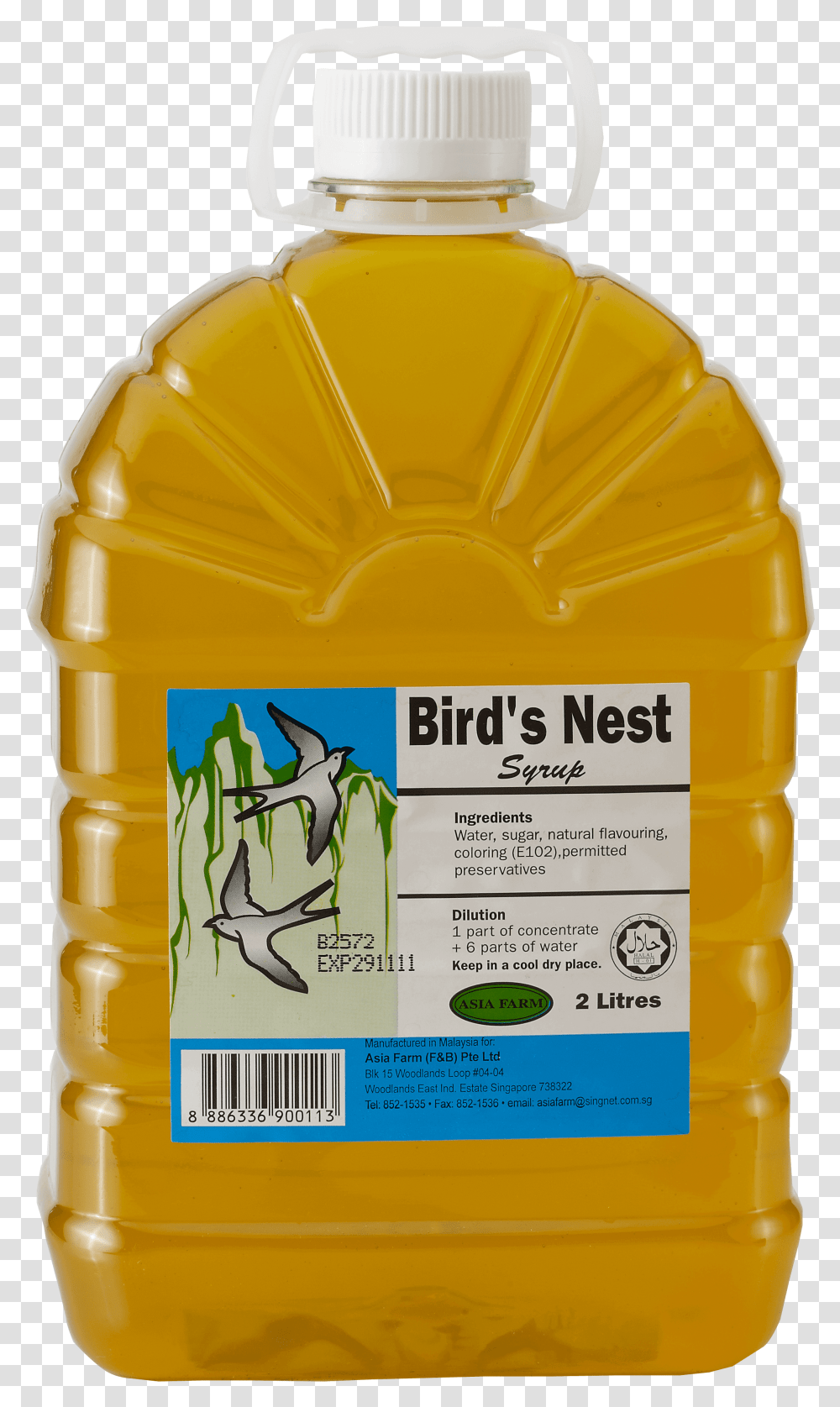 Bird S Nest Syrup Asia Farm Bird's Nest Syrup, Bottle, Liquor, Alcohol, Beverage Transparent Png