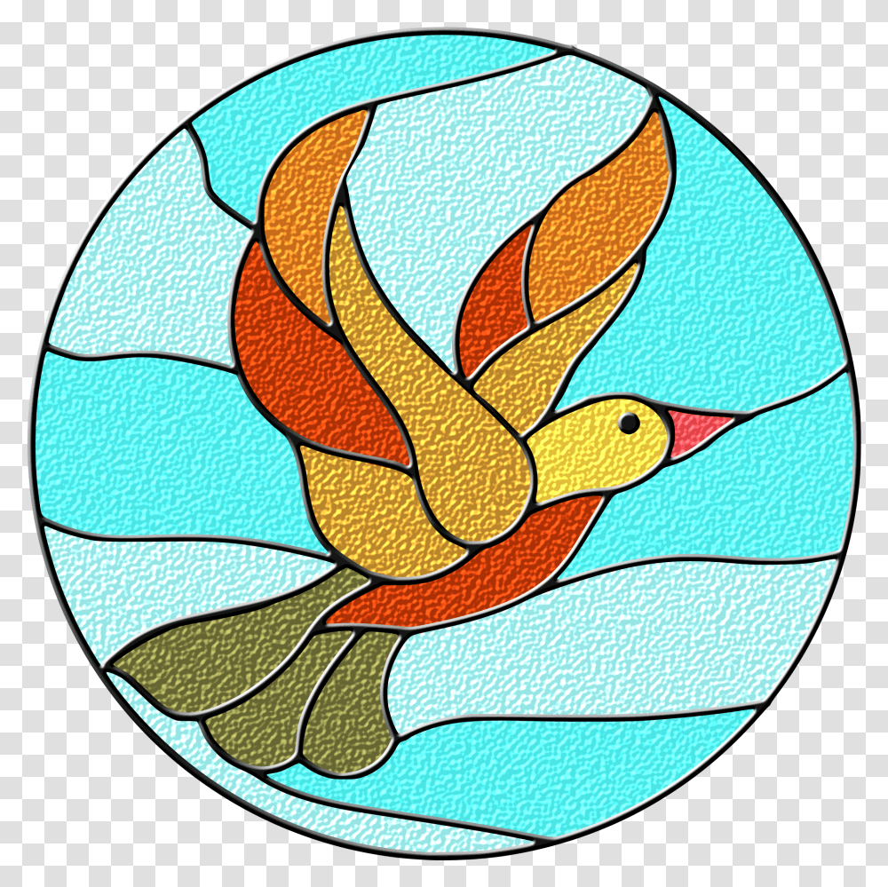 Bird Stained Glass Clip Arts Clipart Stained Glass, Egg, Food, Rug Transparent Png
