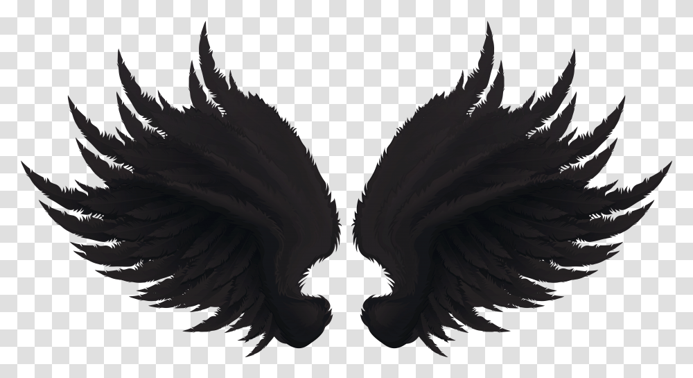 Bird Wing Black Wings Clipart, Animal, Painting, Eagle, Mammal Transparent Png