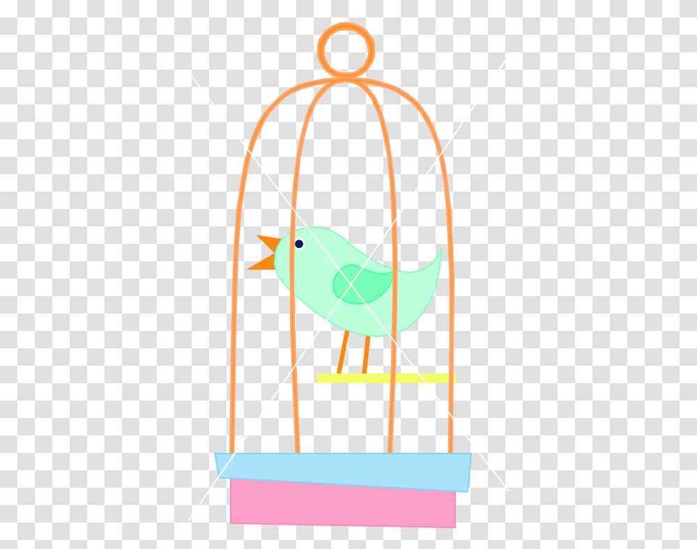 Birdcage Clipart Parrot Cage Bird In Birdcage Clipart Bird In The Cage Clip Art, Bow, Animal, Text, Canary Transparent Png