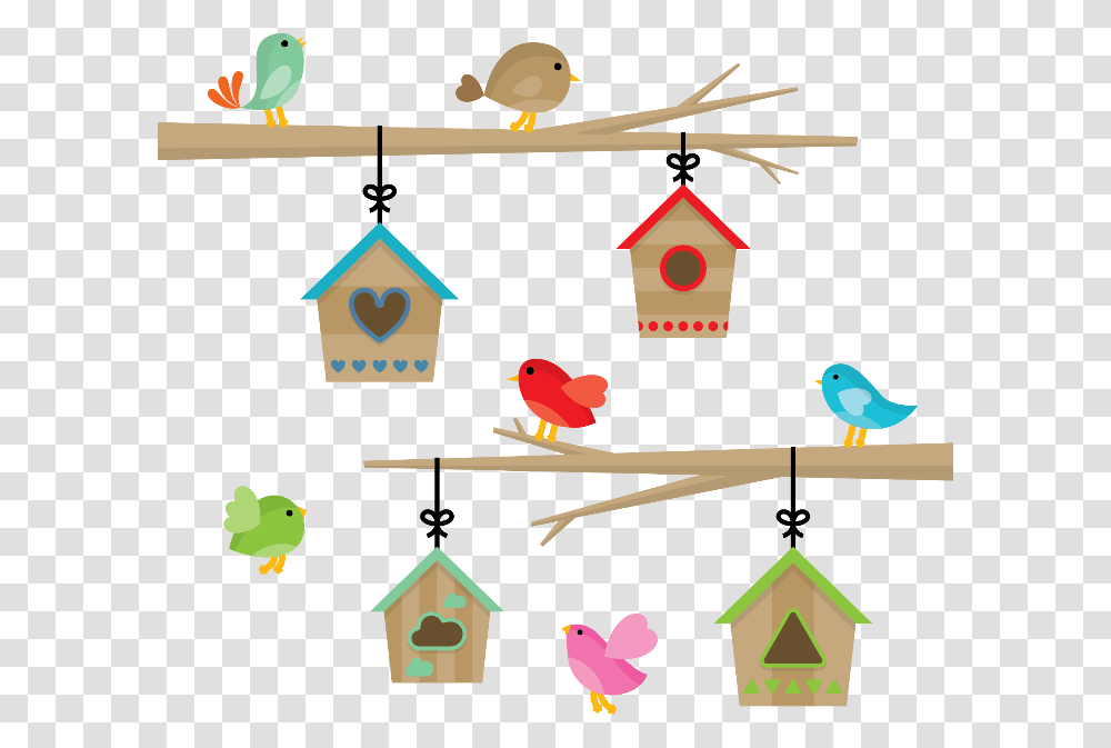 Birdhouse Birds House Cute Ftestickers Bird Houses Clip Art Congratulations On Your New Home, Animal, Jay, Poster Transparent Png