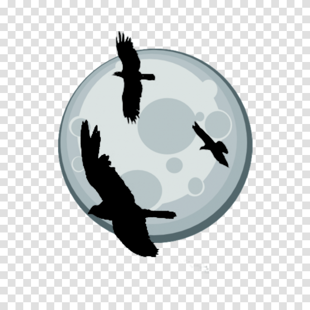Birds And Moon Clipart, Nature, Outdoors, Animal, Ninja Transparent Png