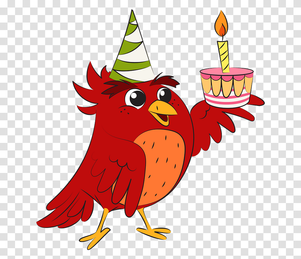 Birds Birthday Clipart Cartoon, Clothing, Apparel, Fowl, Animal Transparent Png