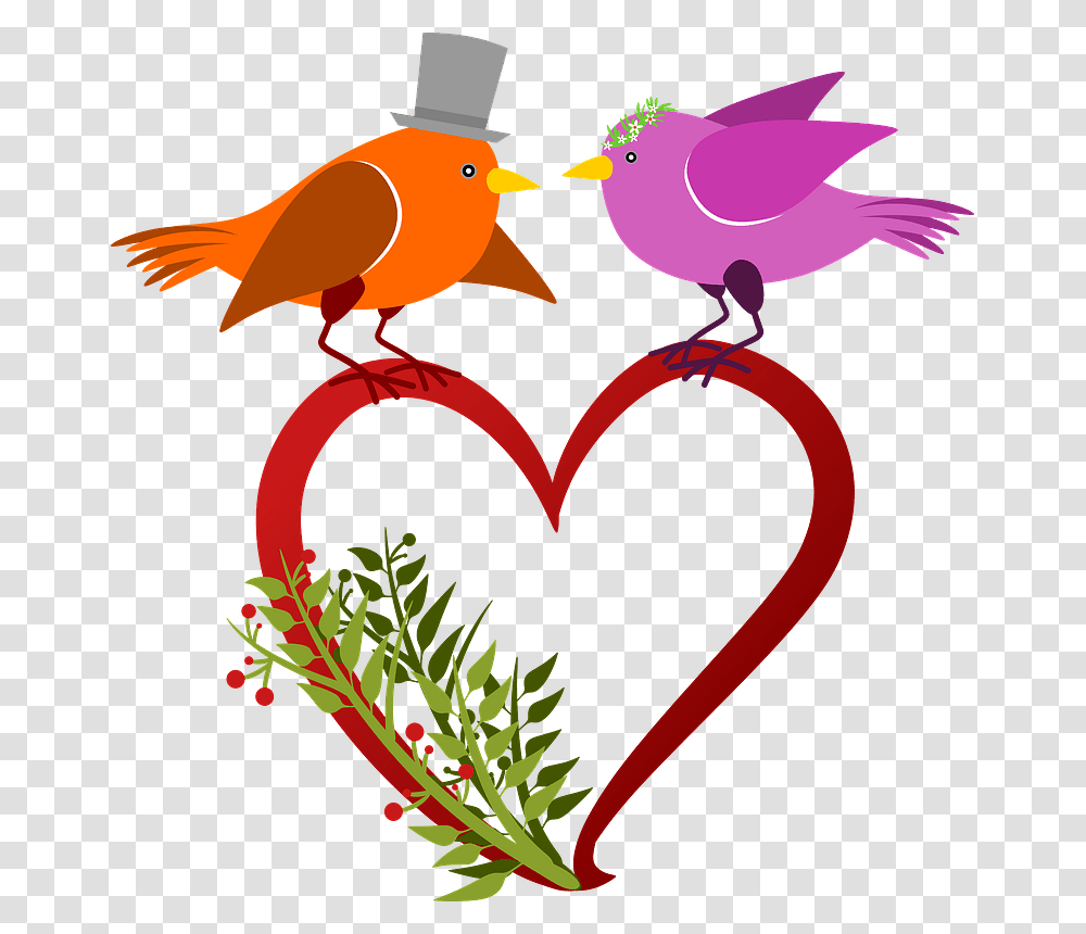 Birds Couple Clipart Wedding Birds, Animal, Robin, Bee Eater Transparent Png