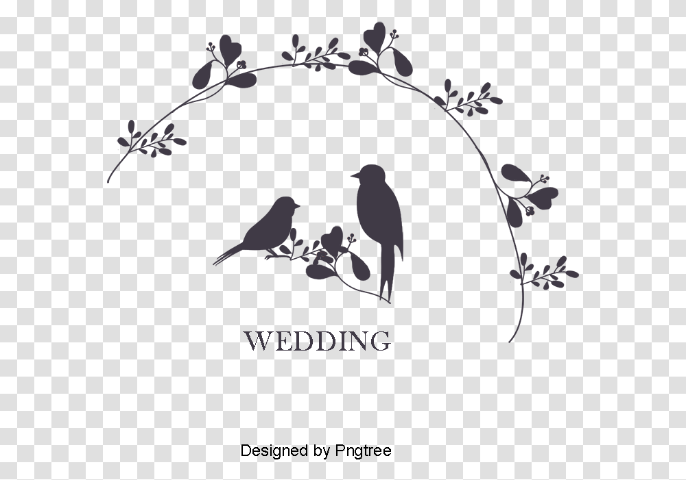 Birds For Wedding Invitation Vector, Animal, Outdoors, Silhouette, Nature Transparent Png