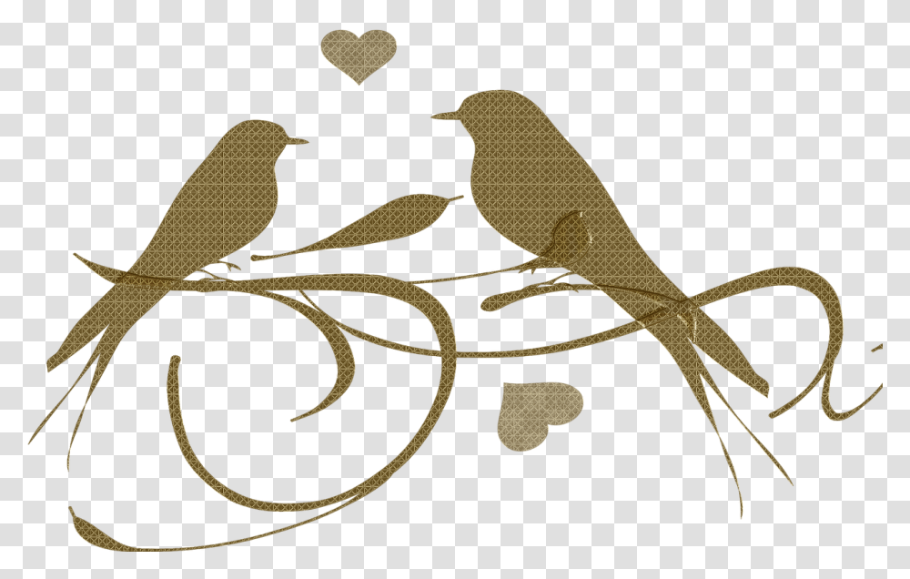 Birds Gold Abstract Branch Swirl Free Photo Birds Nest Clipart Black And White, Leaf, Plant, Floral Design Transparent Png