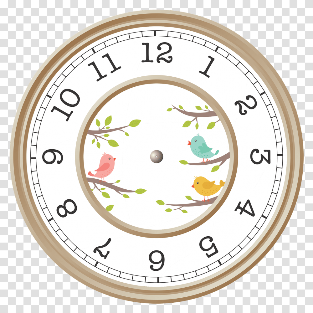 Birds Objects With Circle Shape, Analog Clock, Clock Tower, Architecture, Building Transparent Png