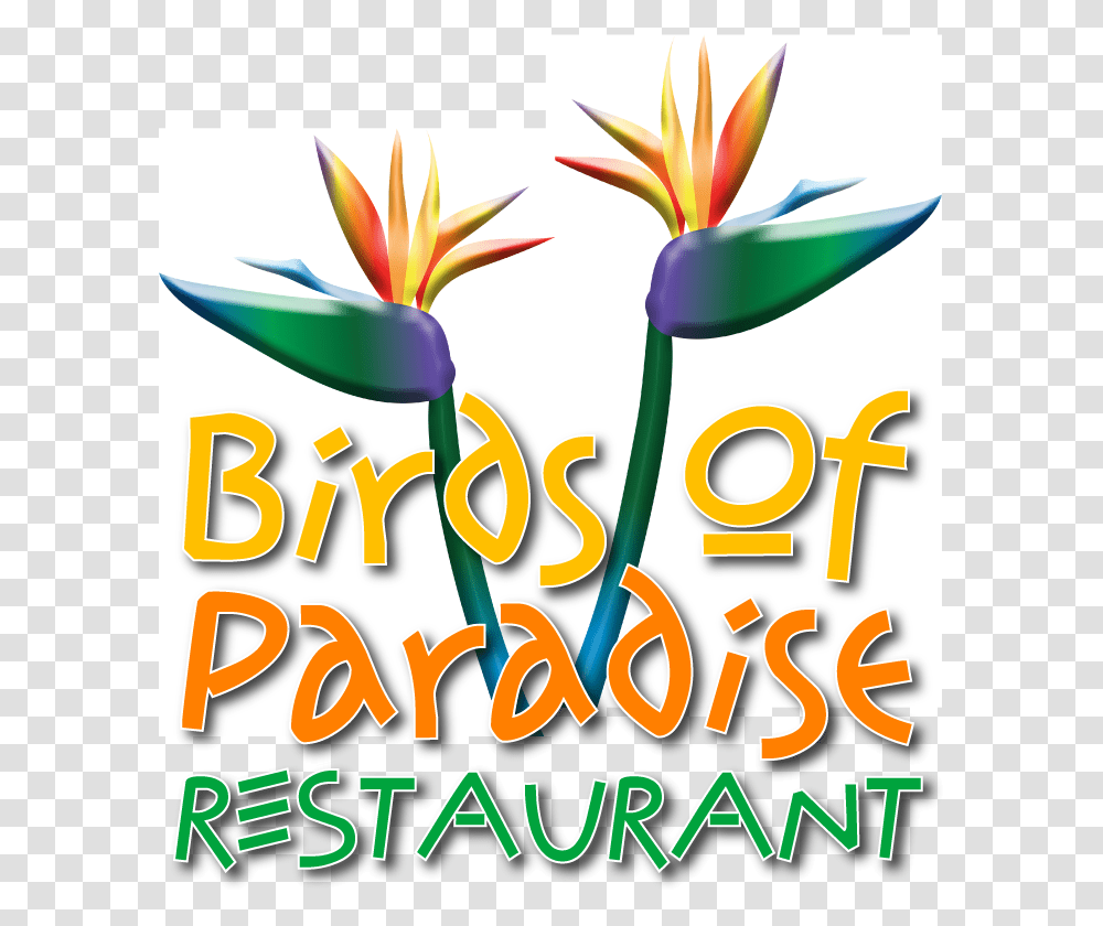 Birds Of Paradise Restaurant Bird Of Paradise, Text, Graphics, Art, Plant Transparent Png