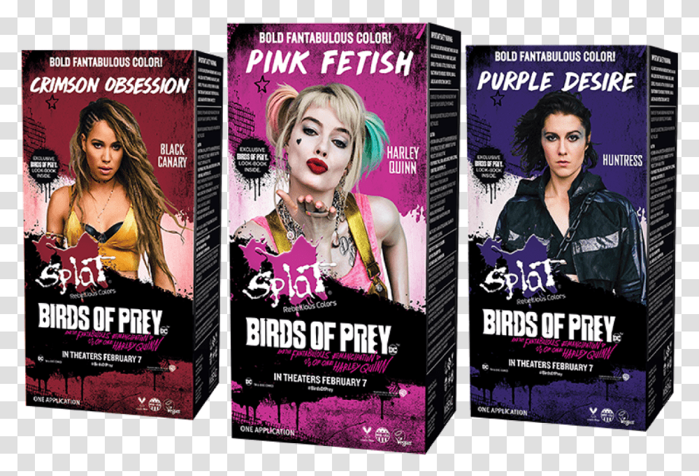 Birds Of Prey Splat Hair Dye, Poster, Advertisement, Flyer, Paper Transparent Png