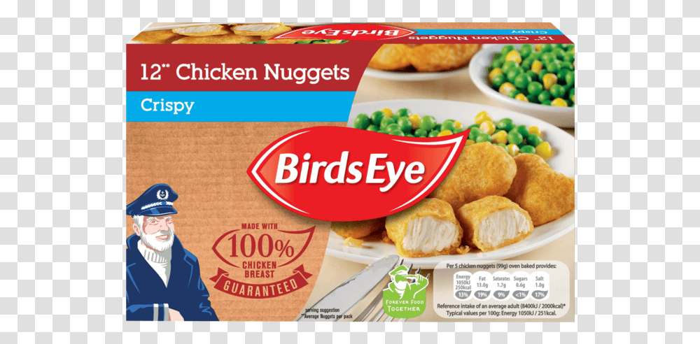 Birdseye Chickennuggets 250g Birds Eye Chicken Nuggets, Person, Hat, Poster, Advertisement Transparent Png
