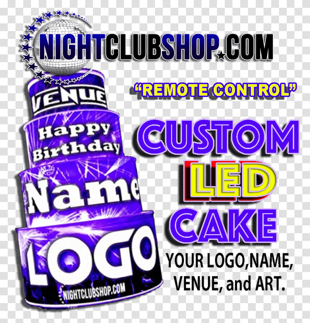 Birth Day Birthday Cake Glow Cake Neon Cake Light Electric Blue, Flyer, Poster, Paper, Advertisement Transparent Png