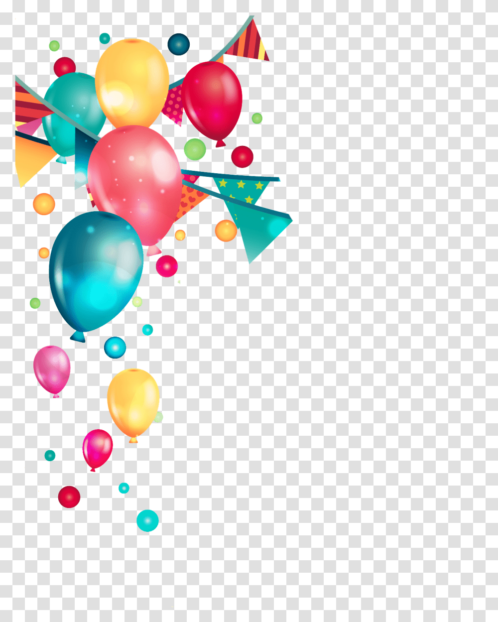 Birthday Background Background Balloon, Paper, Confetti Transparent Png
