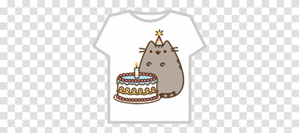 Birthday Background Roblox Pusheen Cat Birthday Party, Clothing, Apparel, Cake, Dessert Transparent Png