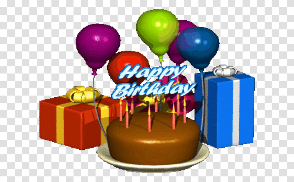 Birthday Balloon Clipartsco Animated Gif Happy Birthday Nephew, Cake, Dessert, Food, Birthday Cake Transparent Png