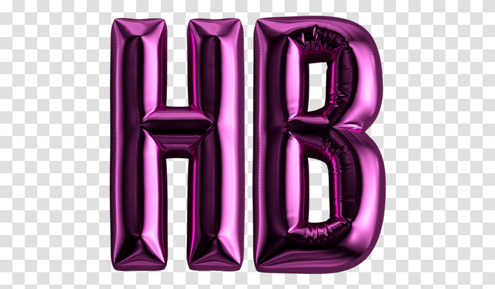 Birthday Balloon Font, Purple, Alphabet Transparent Png