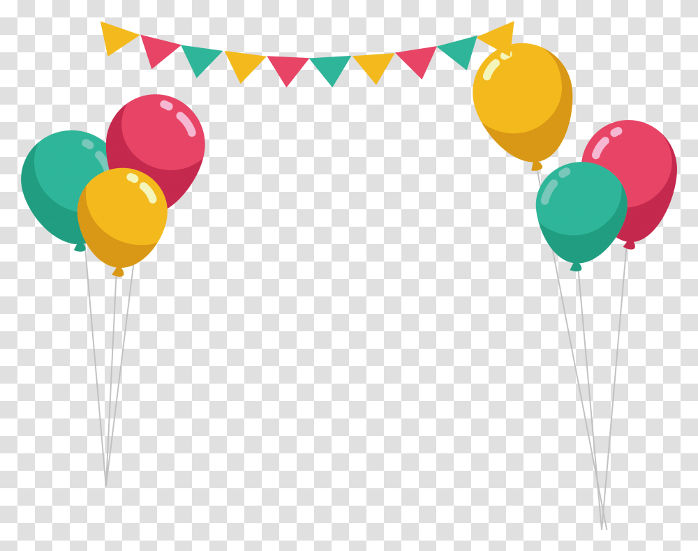 Birthday Balloons Border Birthday Balloons Frame Transparent Png