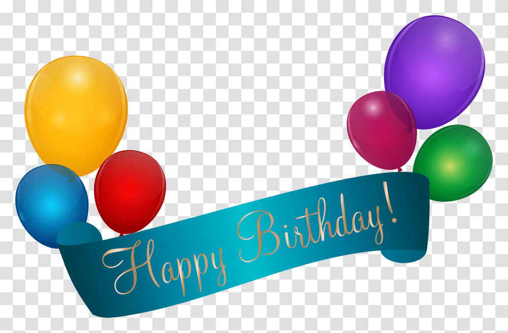 Birthday Banner Clip Art Happy Birthday, Balloon, Text Transparent Png