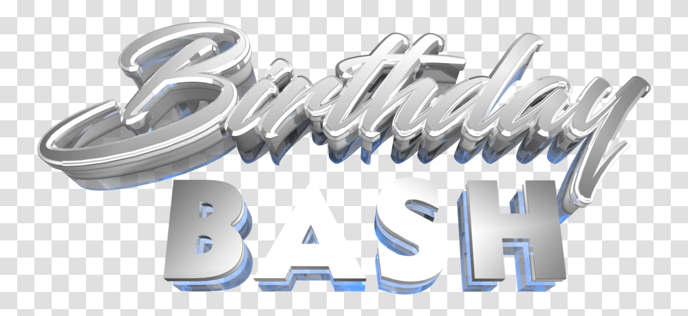 Birthday Bash 3d Text Birthday Bash Text, Spiral, Coil, Sink Faucet, Rotor Transparent Png