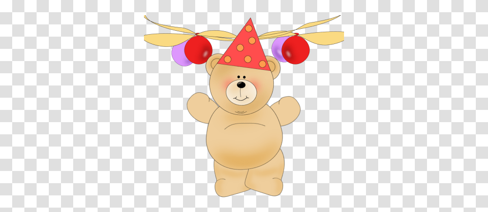 Birthday Bear Clipart Clip Art Bay Bears Party Clipart, Clothing, Apparel, Party Hat, Snowman Transparent Png