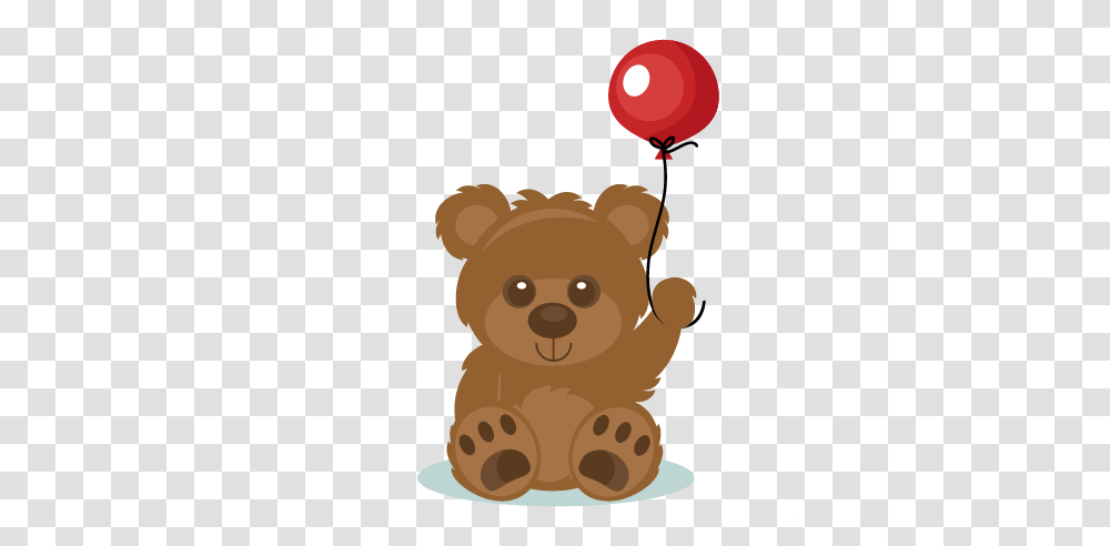 Birthday Bear Scrapbook Cute Clipart, Toy, Balloon, Teddy Bear Transparent Png