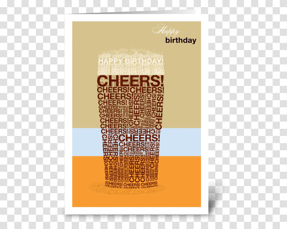 Birthday Beer Greeting Card Bday Cards With Beer, Flyer, Poster, Paper, Advertisement Transparent Png