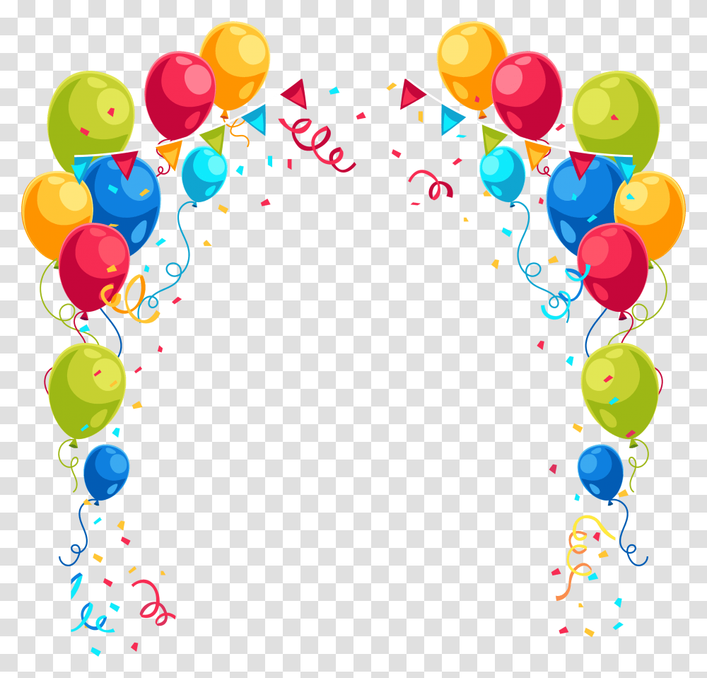 Birthday Birthdayframe Balloonsframe Frame Balloon Birthday Balloon Border Transparent Png