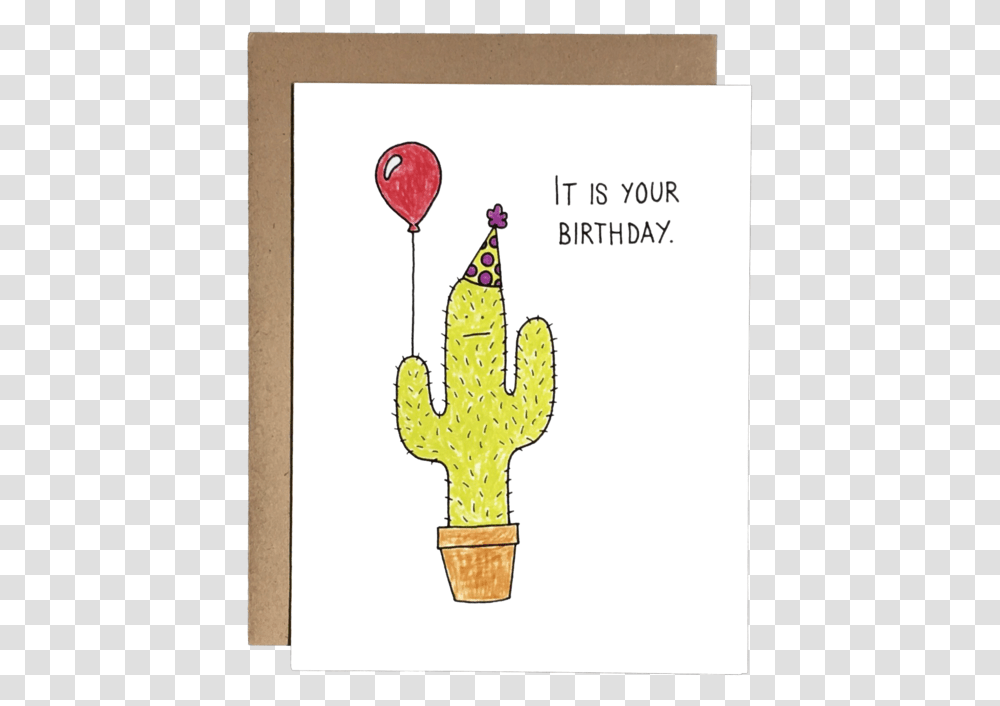 Birthday Cactus, Plant, Doodle, Drawing Transparent Png