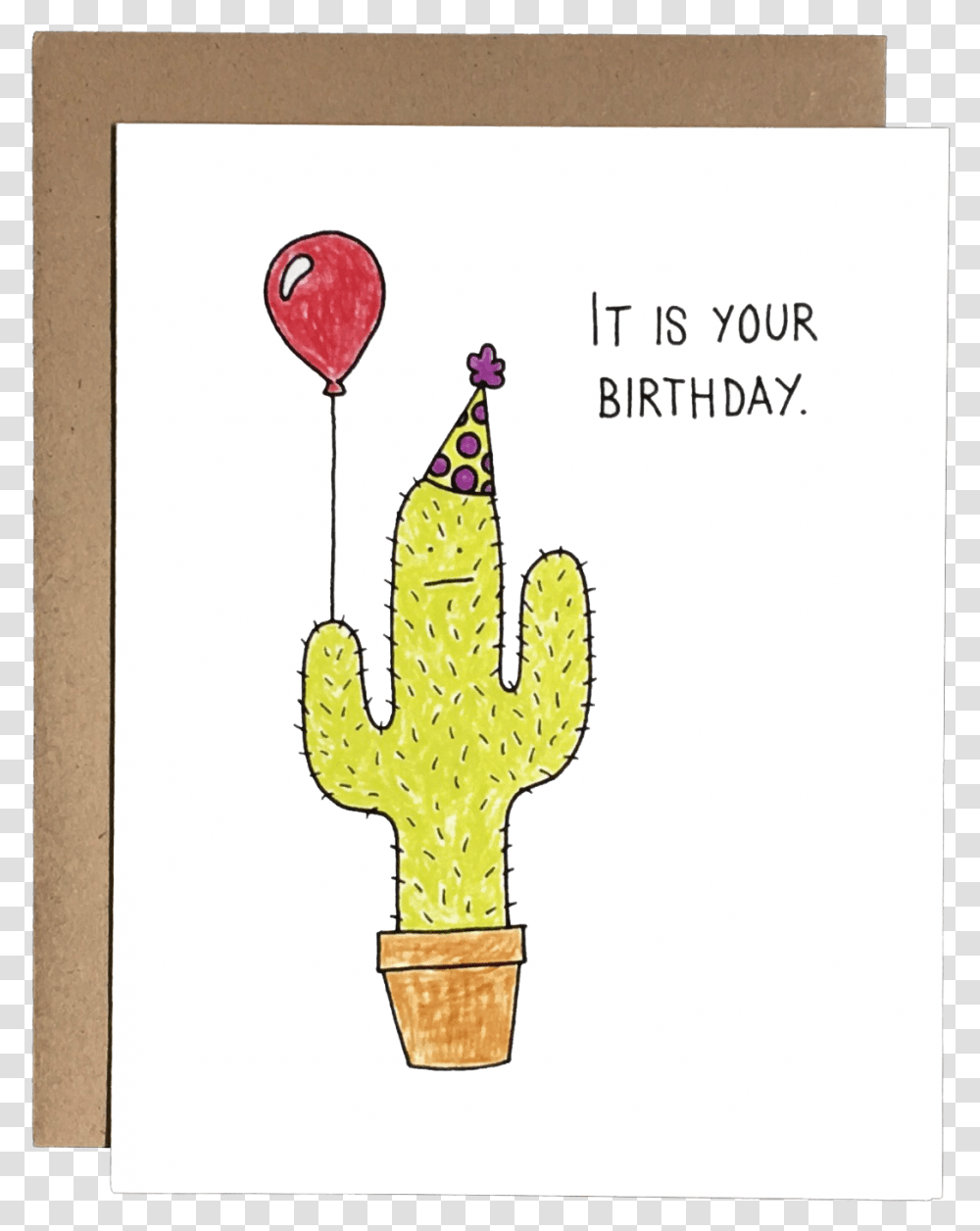 Birthday Cactus - Chateau Blanche Design Illustration, Text, Doodle, Drawing, Art Transparent Png