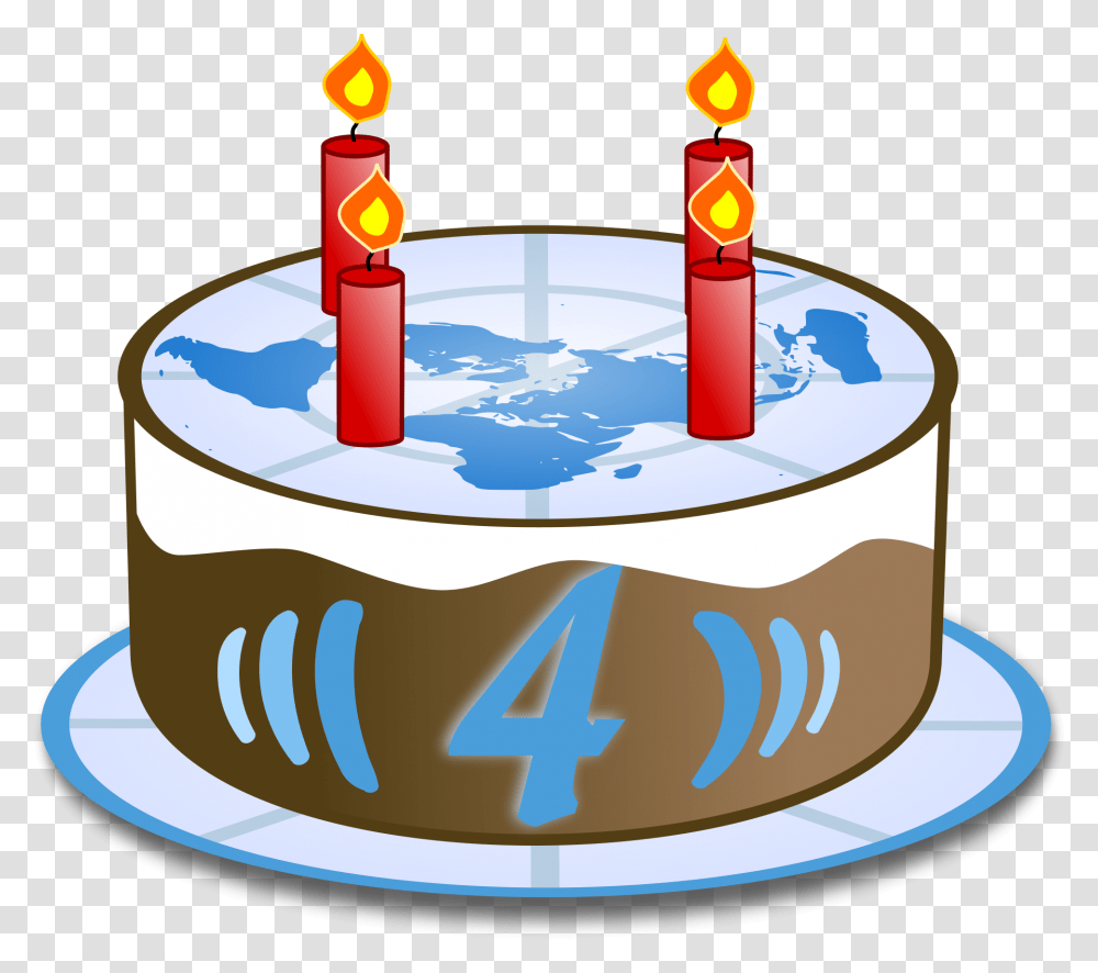 Birthday Cake 4 4 Year Birthday Cake, Dessert, Food Transparent Png