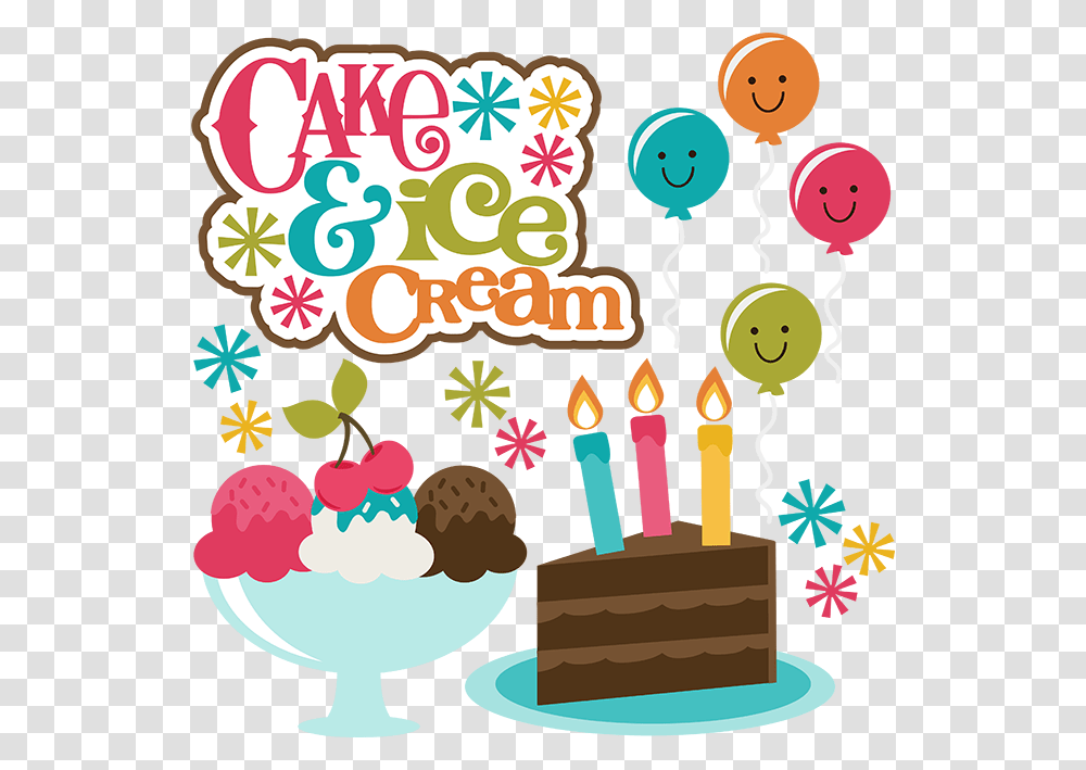 Birthday Cake And Ice Cream Clipart, Food, Poster Transparent Png
