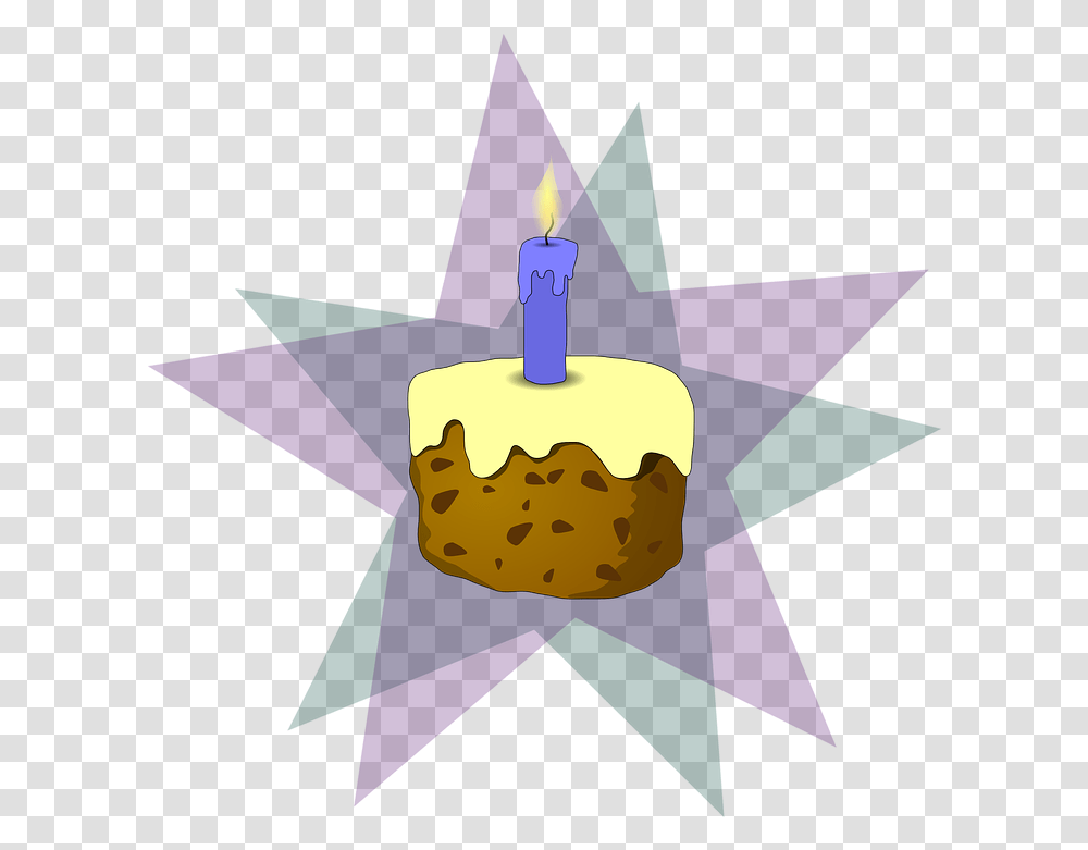 Birthday Cake Candle Free Vector Graphic On Pixabay Cake With Candle, Symbol, Outdoors, Star Symbol, Nature Transparent Png