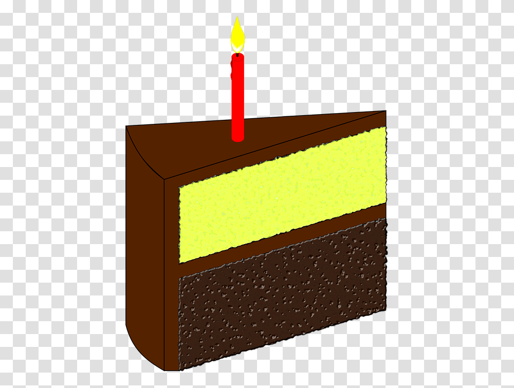 Birthday Cake Candle Free Vector Graphic On Pixabay Fatia De Bolo Com Vela, Rug, Text Transparent Png