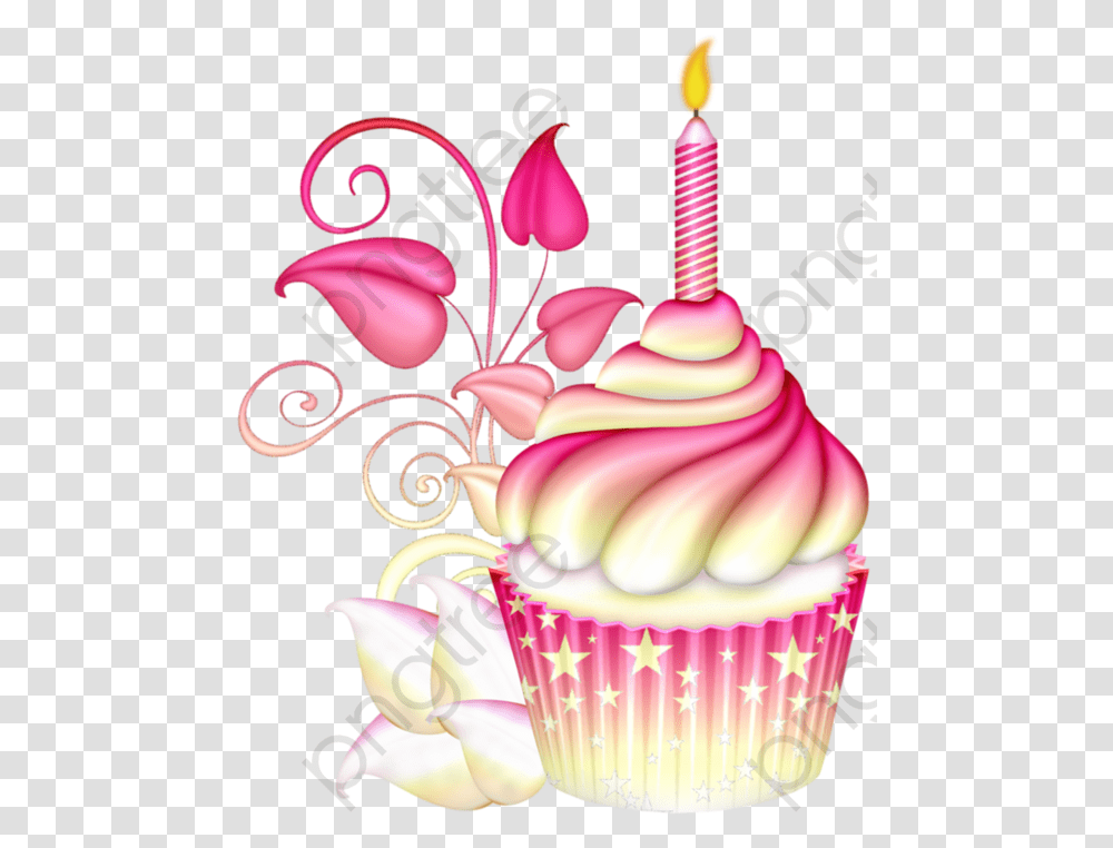 Birthday Cake Cartoon Birthday Clipart Cartoon Pink Birthday Cake, Cupcake, Cream, Dessert, Food Transparent Png