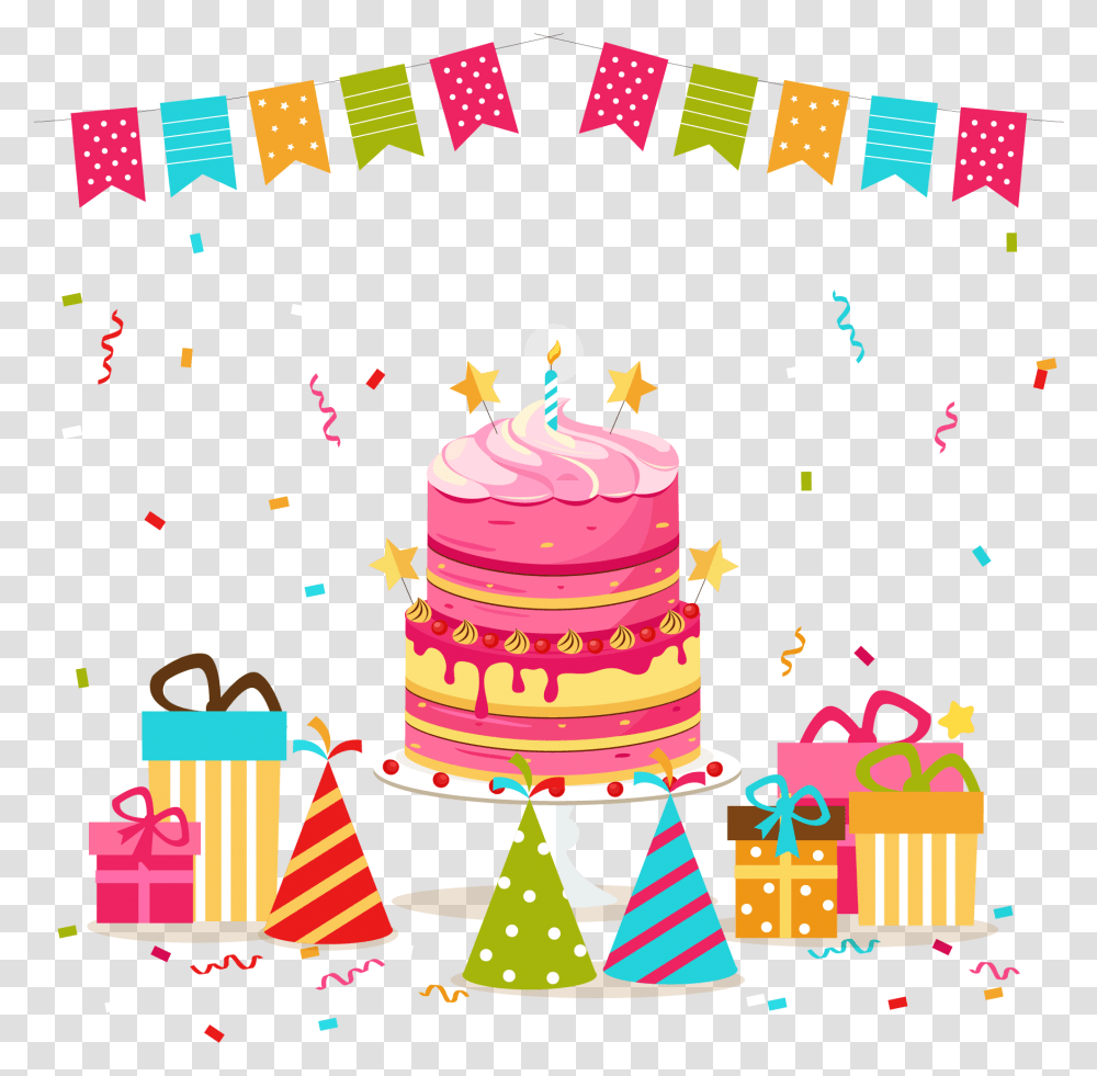 Birthday Cake Clip Art Aniversario Bolo Desenho, Dessert, Food, Graphics, Cream Transparent Png
