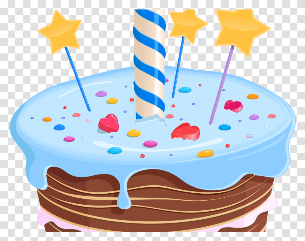 Birthday Cake Clipart Fancy Happy Birthday Cake Cartoon, Dessert, Food, Star Symbol, Cream Transparent Png