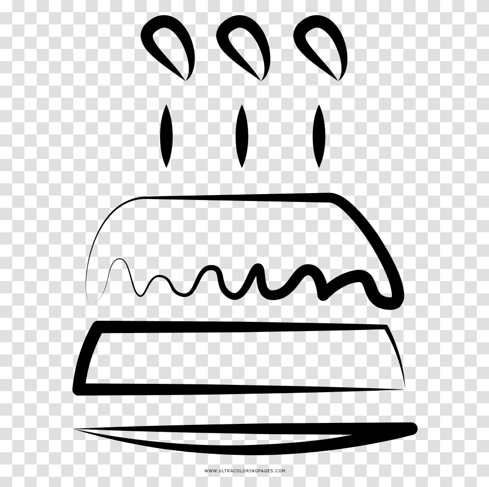 Birthday Cake Coloring Page, Gray, World Of Warcraft Transparent Png
