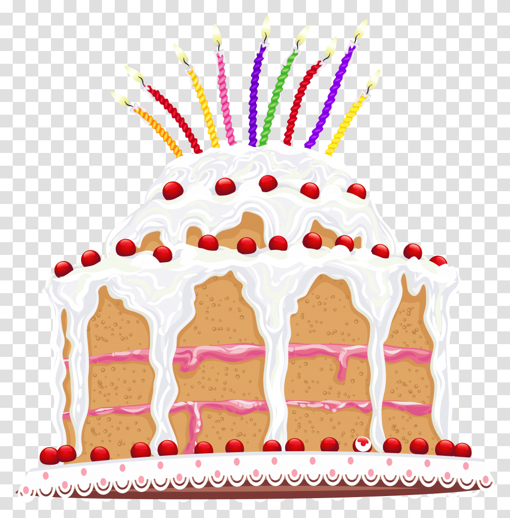 Birthday Cake Cupcake Wedding Clip Art Birthday Cake Birthday Cake, Dessert, Food, Icing, Cream Transparent Png