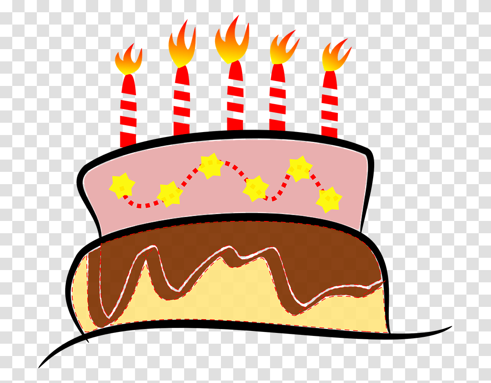 Birthday Cake, Dessert, Food, Cutlery Transparent Png