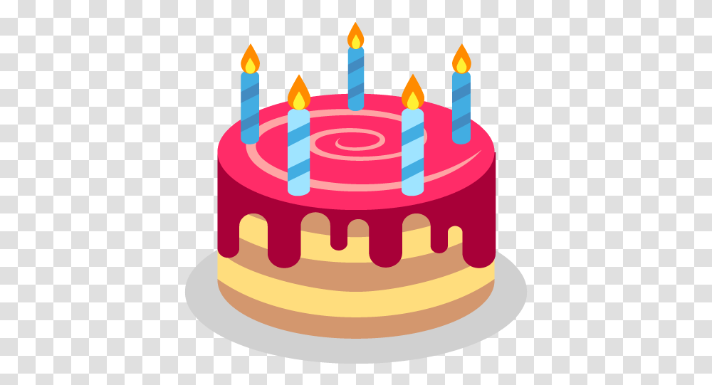 Birthday Cake Emoji Vector Icon Sound Happy Birthday Song Gif, Dessert, Food, Icing, Cream Transparent Png