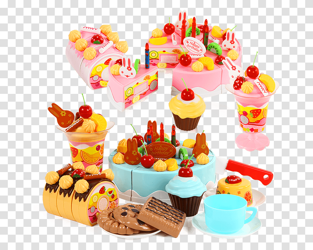 Birthday Cake For 6 Year Old, Cream, Dessert, Food, Cupcake Transparent Png