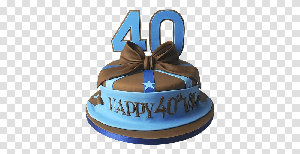 Birthday Cake For His 40th Birthday Cake, Dessert, Food, Text, Wedding Cake Transparent Png