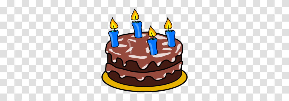 Birthday Cake Four Candles Clip Art, Dessert, Food Transparent Png