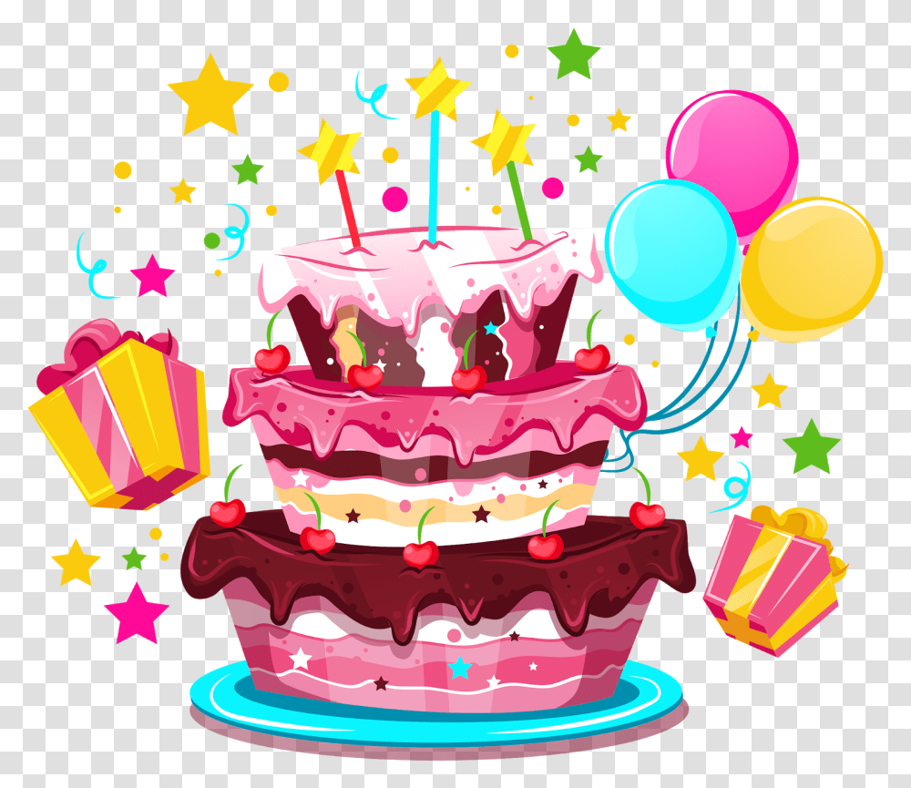 Birthday Cake Happy Birthday To You Party Cake Happy Birthday, Dessert, Food, Cream, Creme Transparent Png